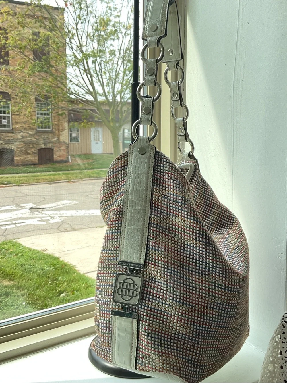 Woven Multicolor Hobo Shoulder Bag